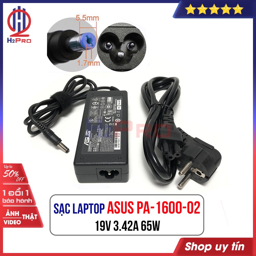 Đánh giá về Cục sạc laptop ASUS 19V 3.42A PA-1600-02 H2Pro, Dây nguồn máy tính hàng chính hãng